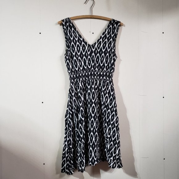 George black and white geometric Womens Summer Dress, sz XS - Picture 6 of 9